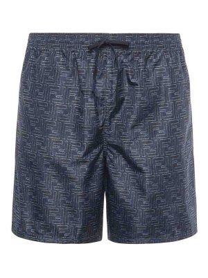 FENDI: Swim shorts & swimming trunks - Ff Jacquard Swim Trunks