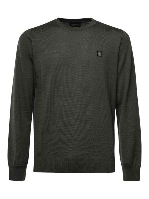 REFRIGIWEAR: Strickpullover mit Rundhalsausschnitt - Rundhalspullover - Grün