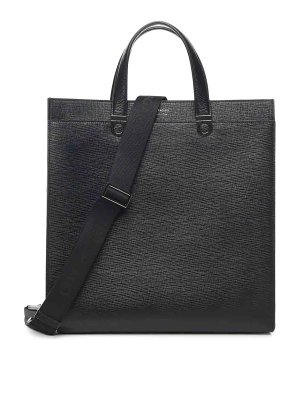 FERRAGAMO: laptop bags & briefcases - Leather Work Bag With Double Handle