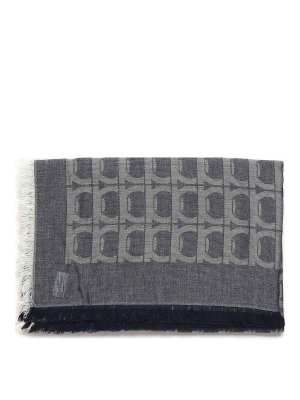 FERRAGAMO: Bufandas y pañuelos - Bufanda - Gris