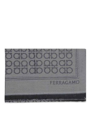 FERRAGAMO: Bufandas y pañuelos - Bufanda - Gris