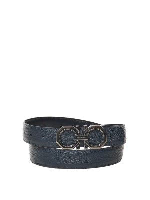 FERRAGAMO: belts - Leather Gancini Belt