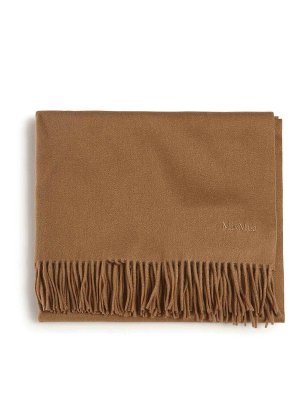 Max Mara: scarves - Cashmere Stole With Embroidery And Fringes