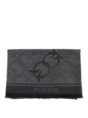 Pinko: scarves - Jacquard Viscose Blend Scarf
