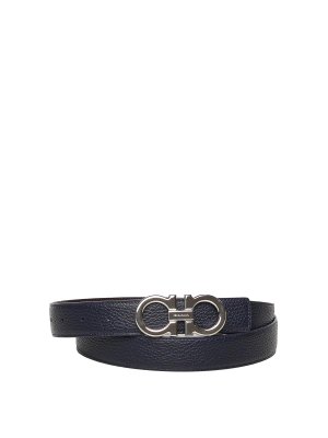 FERRAGAMO: belts - Leather Gancini Belt