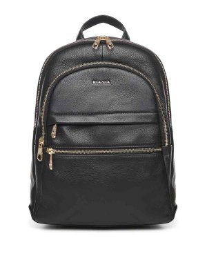 BIASIA: zaini - Zaino In Pelle Con Logo