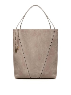 CHLOE': Sacs à main - Sac Cabas - Gris