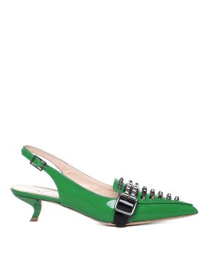 ALCHIMIA: sandali - Slingback in pelle verniciata