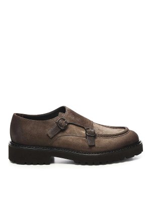 Doucal's: Loafers & Slippers - Leather Double-Buckle Loafer