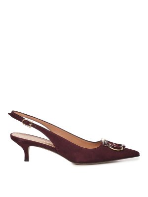 FERRAGAMO: sandals - Leather Gancini Slingbacks