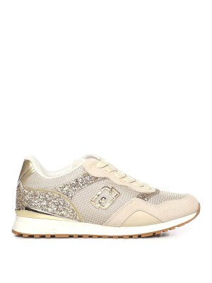 Liu Jo: sneakers - Sneakers in glitter e rete