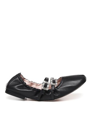ROGER VIVIER: flat shoes - Leather Strap Ballet Flats