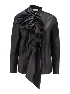 ALEXANDER MCQUEEN: casual jackets - Cotton Shirt With Bow