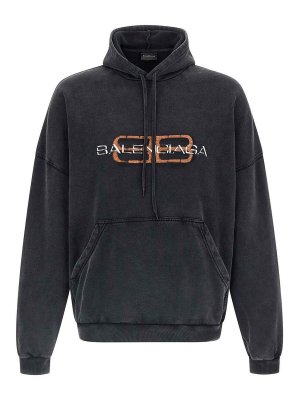 BALENCIAGA: Sudaderas y suéteres - Sudadera - Negro
