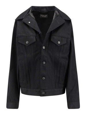 BALENCIAGA: denim jacket - Giacca Di Jeans Standing