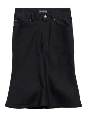 BALENCIAGA: Knee length skirts & Midi - Cotton Midi Skirt