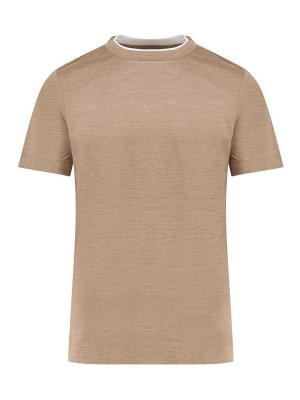 Hugo Boss: t-shirts - Cotton and silk T-Shirt
