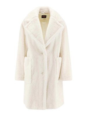 Hugo Boss: Fourrure - Manteau En Fourrure - Blanc