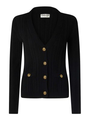 CHIARA BONI LA PETITE ROBE: cardigans - Cardigan New Pepper In Viscosa A Costine
