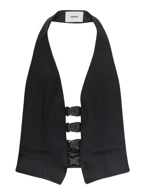 COPERNI: waistcoats & gilets - Gilet Multi Bukle Waistcoat In Satin