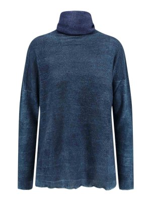 F CASHMERE: Cuellos altos y polos - Suéter Con Cuello Alto - Azul
