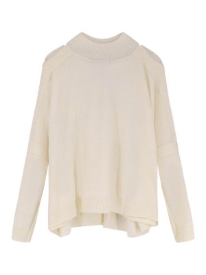 IXOS: Suéteres con cuello pico - Suéter Cuello Redondo - Blanco