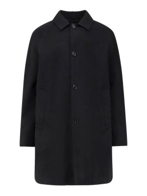 PALTO': knee length coats - Cantuccio Felt Wool Coat With Padded Lining