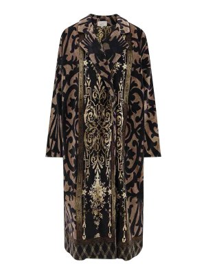 PIERRE-LOUIS MASCIA: knee length coats - Cappotto In Cotone Jacquard