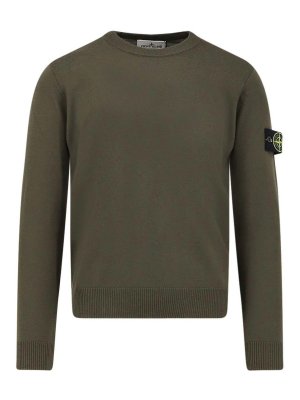 STONE ISLAND: maglia collo rotondo - Maglia In Lana Vergine Certificata