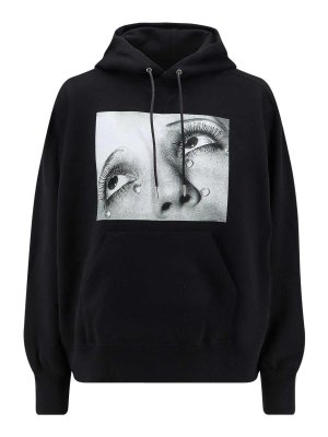 Sacai: Sweatshirts & Sweaters - Cotton Sweatshirt With Print