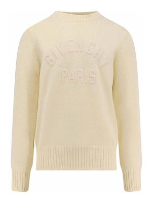 GIVENCHY: Suéteres con cuello pico - Suéter Cuello Redondo - Beis