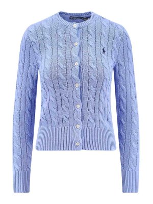 POLO RALPH LAUREN: cardigans - Cotton cardigan with contrasting logo