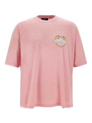 REPRESENT: t-shirts - Cotton T-Shirt With Distressed Effect