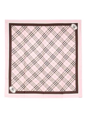 BURBERRY: Stoles & Shawls - Silk scarf with check pattern