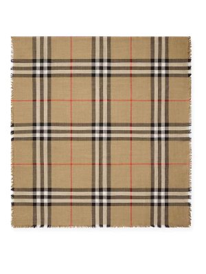 BURBERRY: scarves - Scarf in certified wool and silk