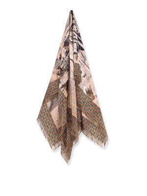 PIERRE-LOUIS MASCIA: Stole & Scialli - Foulard In Seta Con Stampa