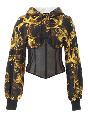 Versace Jeans Couture: Sweatshirts und Pullover - Sweatshirt - Schwarz