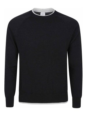 ELEVENTY: crew necks - Mock Neck Sweater