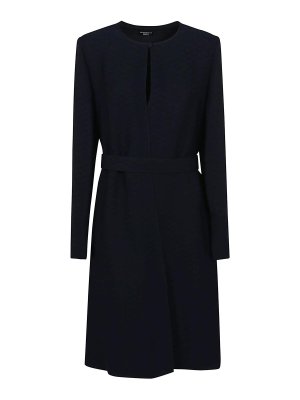 EMPORIO ARMANI: Knielange Kleider - Knielanges Kleid - Blau