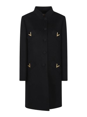 VALENTINO GARAVANI: Abrigos semilargos - Abrigo Midi - Negro