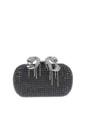 Self Portrait: clutches - Navy Chainmail  Clutch Bag