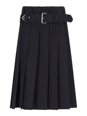 PRADA: Knee length skirts & Midi - Logo Midi Skirt