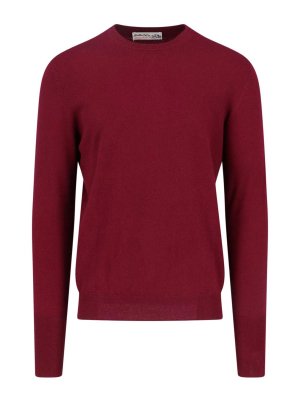 BALLANTYNE: Strickpullover mit Rundhalsausschnitt - Rundhalspullover - Rot