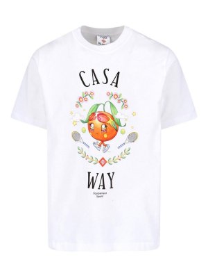 CASABLANCA: t-shirts - T-Shirt Casa Way Orange Mascot