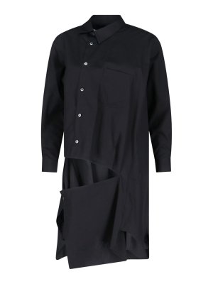 COMME DES GARÇONS HOMMES PLUS: shirts - Long Asymmetric Shirt