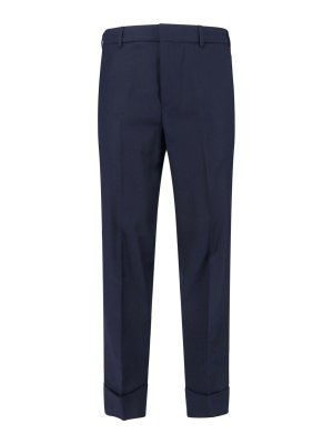 CRUNA: カジュアルトラウザー - カジュアルパンツ - ブルー