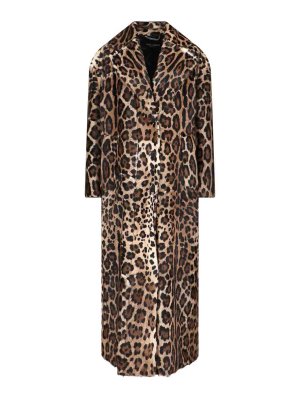 DOLCE & GABBANA: cappotti al ginocchio - Cappotto Doppiopetto In Pelle Di Capra