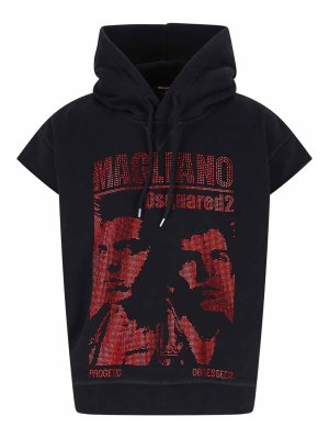 DSQUARED2: Sweatshirts & Sweaters - X Magliano Sweatshirt With Rhinestones
