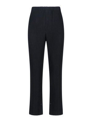 HOMME PLISSÉ ISSEY MIYAKE: Pantalons élégants - Pantalon Couturier - Noir
