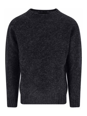 HOWLIN: Strickpullover mit Rundhalsausschnitt - Rundhalspullover - Schwarz